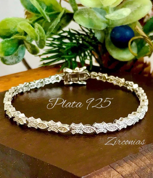 Pulsera de Plata 925 con Zirconias