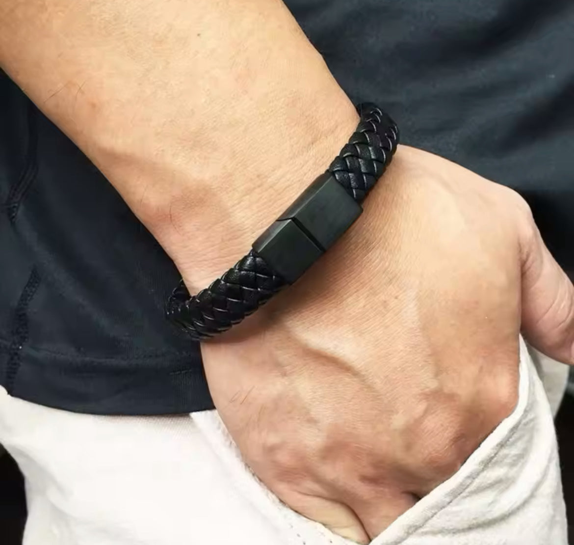 Pulsera Masculina de Piel