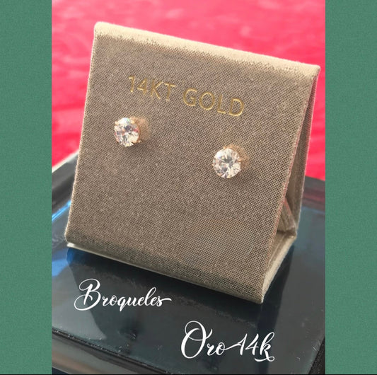 Broqueles de Oro 14k