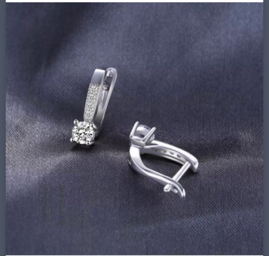 Aretes de Plata 925 con Zirconias