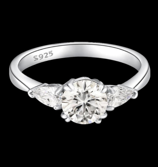 Anillo de Plata 925 con Moissanita