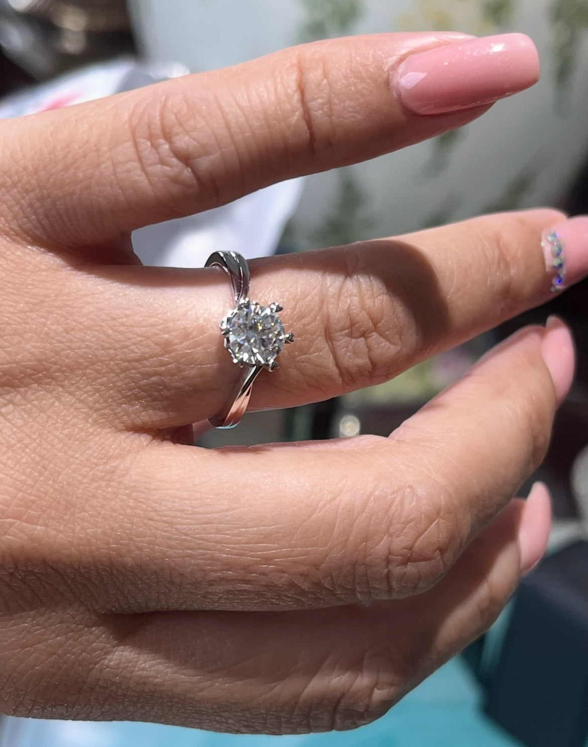Anillo de Plata 925 con Moissanita