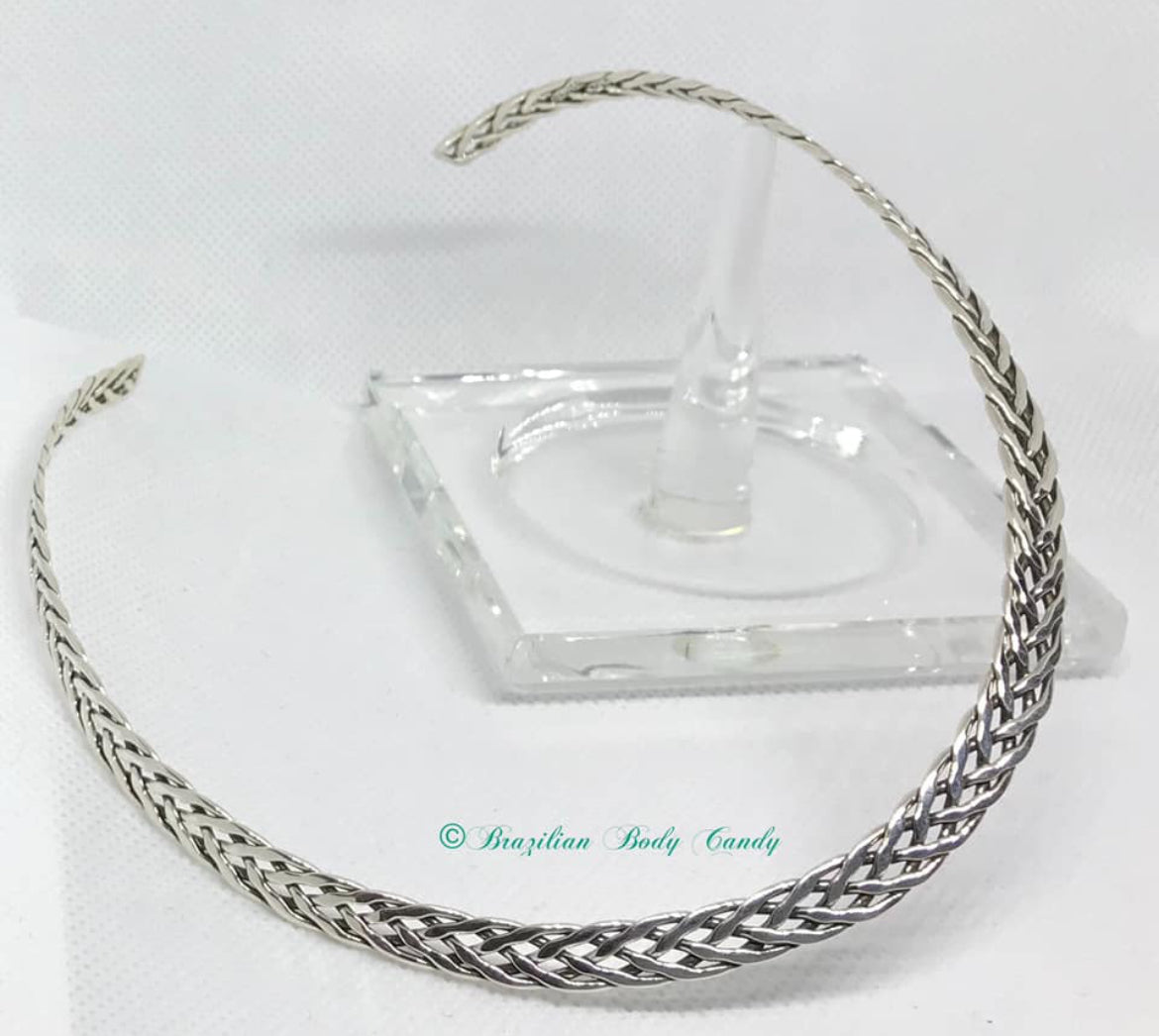 Gargantilla Tejida de Plata Fina 950