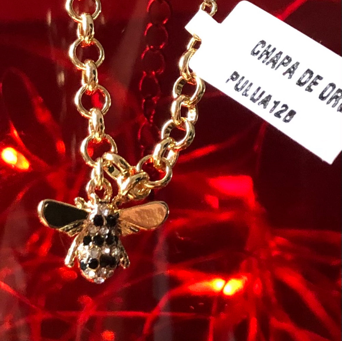 Pulsera en Chapa de Oro de 14k modelo Abeja