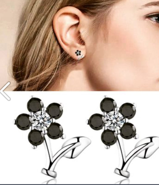 Aretes de Plata 925 con Zirconias