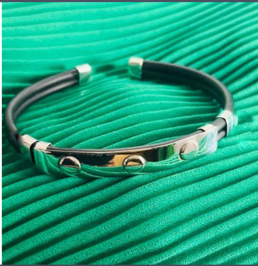 Pulsera Ajustable de Gaucho con Plata 925