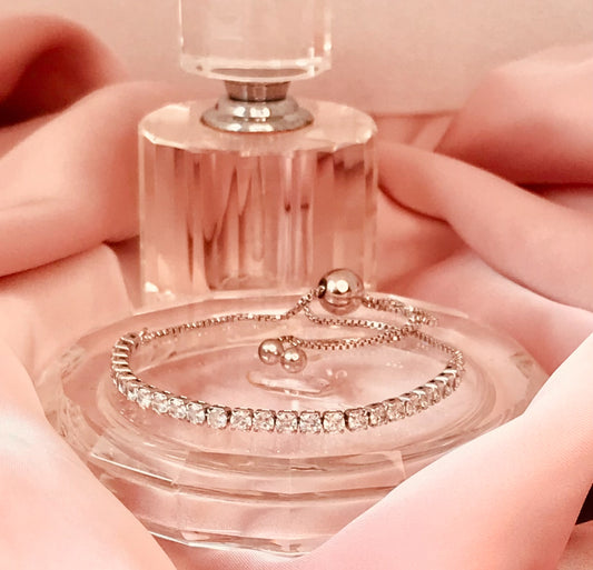 Pulsera de Plata 925 y Zirconias, 100% Ajustable, tipo Tennis