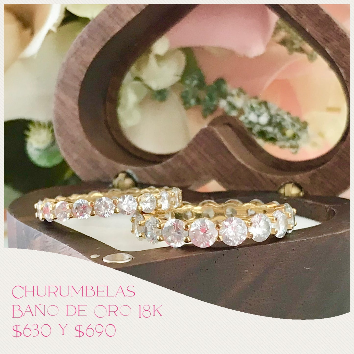 Churumbela Bañada en Oro de 18k
