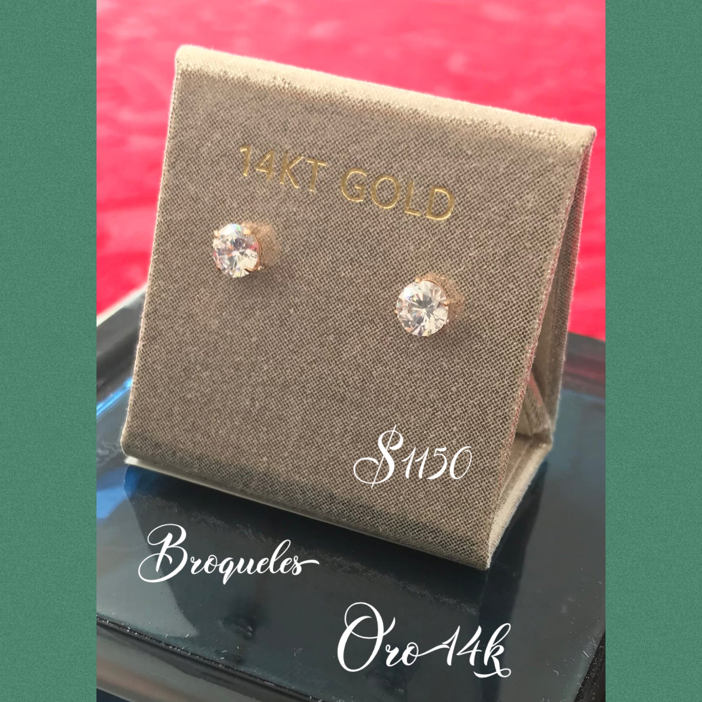 Broqueles de Oro 14k