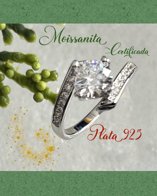 Anillo de Plata 925 con Moissanita